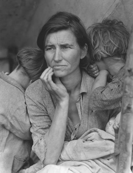 Dorthea Lange, Migrant Mother, 1936. Photograph. Farm Security Administration collection, U.S. Library of Congress.